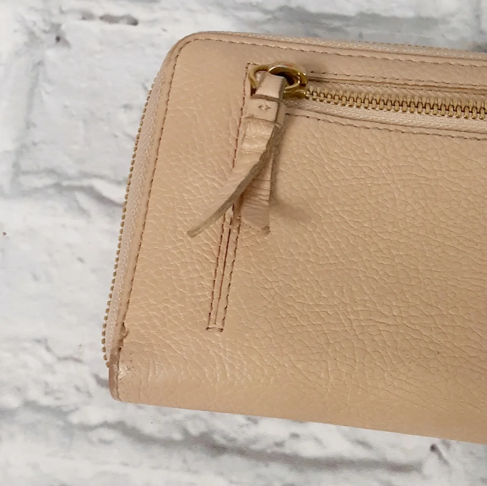 Marc and Graham nude leather zip wallet